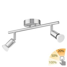 Plafonnier LUNARA à deux flammes avec ampoules LED GU10 blanc chaud à 3