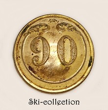 Bouton 90°Régiment Infanterie de Ligne, officiers(1854-1871) Napoléon III°. 22mm