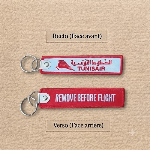 Porte clé brodé avion - clé,