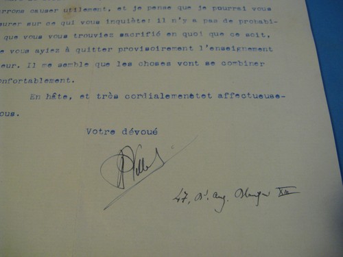 Henri villat autographe signé - villat,