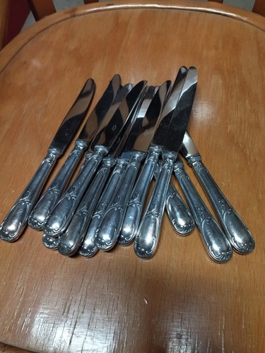 Couteaux métal argenté x12