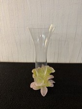 Soliflore vase rose en cristal