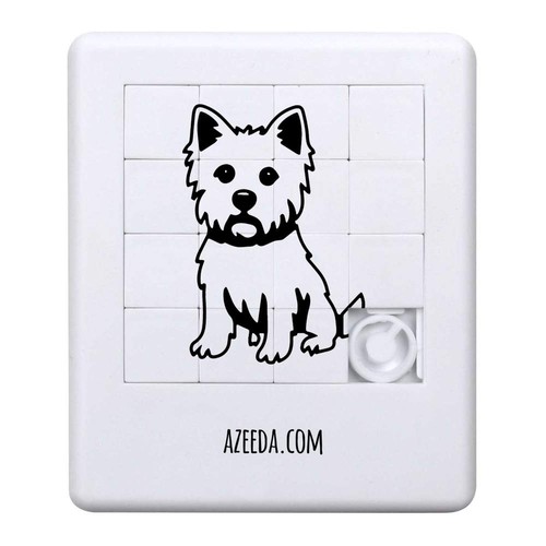 Westie dog sliding - sliding, puzzle