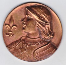 rare Médaille uniface  Jeanne d'Arc 1412-1431