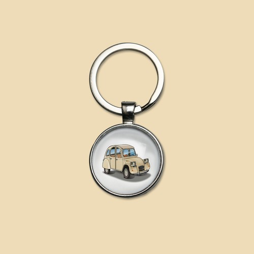 Porte clés citroën 2cv club - porte-clés,