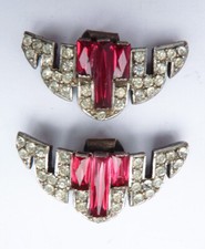 2 boucles de chaussure ou clip FRANCE vers 1920  Bijou ART DECO shoe  buckle
