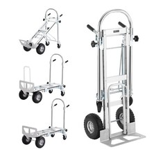VEVOR Diable Pliant en Aluminium 4-en-1 Diable Chariot Capacité 454 kg Robuste