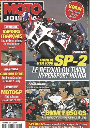 Moto journal 1504 honda - n°1504, vtr