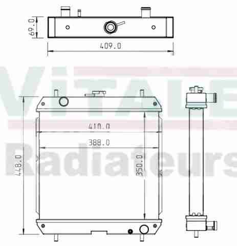 Radiateur eau iseki 3265 - iseki, tm