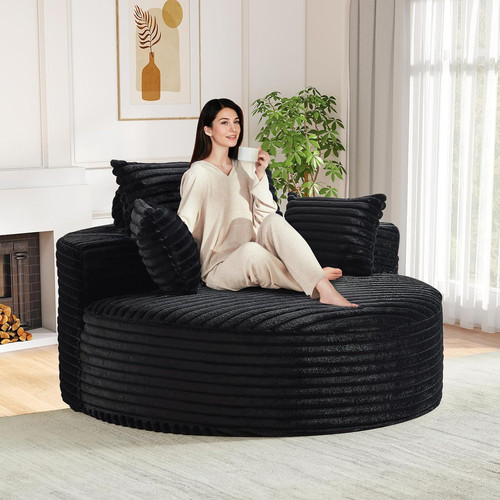 Oversized round chaise longue - chaise,