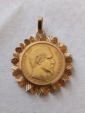 SUPERBE PENDENTIF 20 FRS NAPOLÉON OR