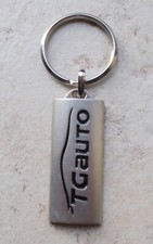 Vintage TGAUTO Garage Keychain key ring France antique vtg garage 2000s silver