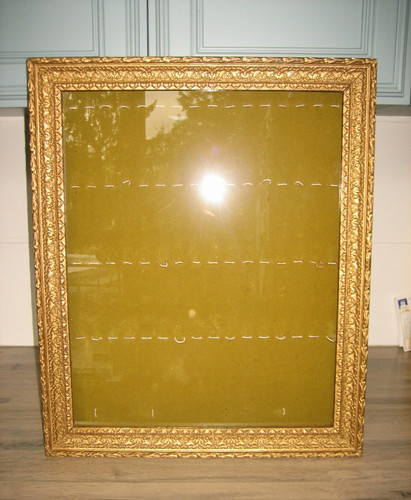 Ancien cadre vitrine bois - en,