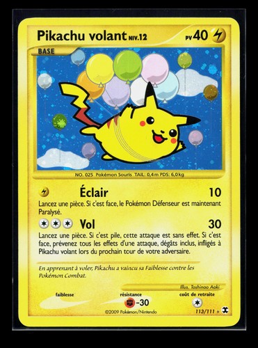 Carte pokémon pikachu volant - carte,