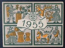 Calendrier de poche 1955 BNCI Banque Commerce Industrie Calendar Almanach 3