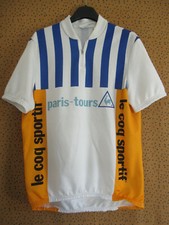 Maillot cycliste Le coq Sportif Course Paris tours 80'S vintage jersey - XL