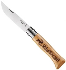 Opinel oak engraved - no.08,