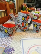 verseuse et ses deux tasses, VALLAURIS,  LE VAUCOUR,, SAGAN,  CAPRON 60/70,