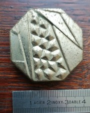 Ancien cache clou piton en laiton nickelé Art Déco tableau  cadre