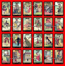 JEU CARTES DIVINATOIRES - TAROT - ORACLE SYBILLE DE LA BOHÉMIENNE 52 Cartes