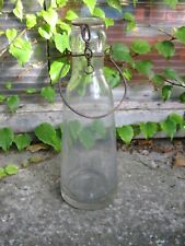 Ancienne bouteille de lait en verre épais fin XIXe - début XXe