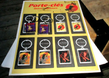 Berthet & Pin up-Ancien présentoir,33cm + 2 porte clé Pin up-Jamais utilisé-2004