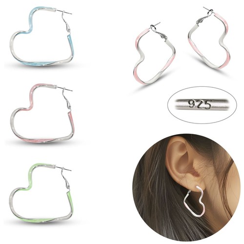 Créoles cœur boucles 925 - créoles,