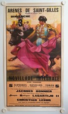 Affiche Corrida ARENES de SAINT-GILLES 1978 BONNIER LAGARTIJO LESUR - 53x97