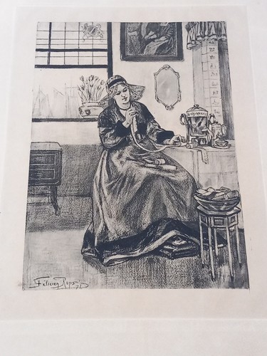 Felicien rops dentellière - rops,
