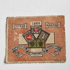 Timbre Vignette Suisse Exposition Internationale De Timbres Poste 1896 Genève 