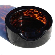 Grand cendrier / vide poches en verre écaille de tortue en verre soufflé