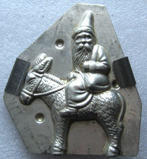 ANCIEN MOULE à CHOCOLAT  Rare Père Noël sur un ane ?