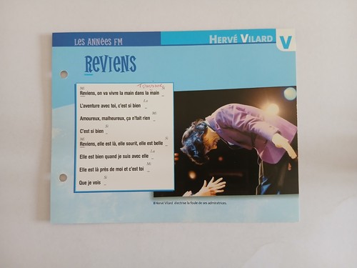 Carte fiche herve vilard - -,