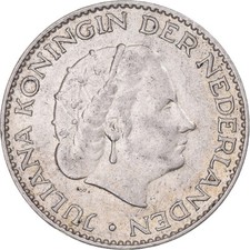 Monnaie, Pays-Bas, Juliana, Gulden, 1957, TTB, Argent, KM:184