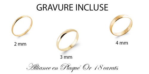 Bague alliance plaqué or - alliance,
