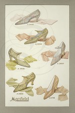 PLAQUE ALU REPRODUISANT UNE AFFICHE MODE CHAUSSURES MANFIELD