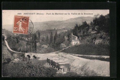 Cpa brussieu pont martinet - cpa, du