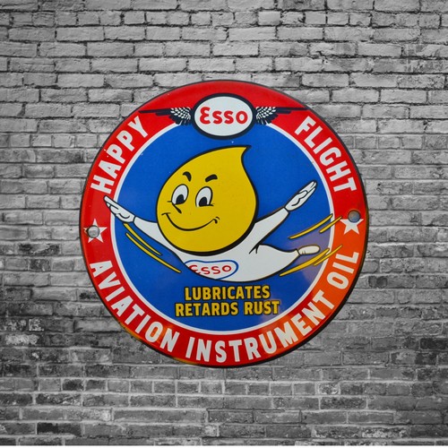 Plaque émaillée esso - plaque,