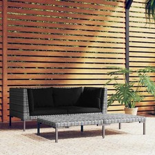 Salon de Jardin 3 pcs Gris