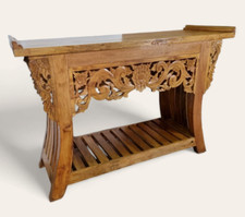 Buffet En Teck Naturel Blanchi