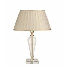 Lampe De Chevet Classique Avec Verre Et Cristal Transparent Abat-Jour