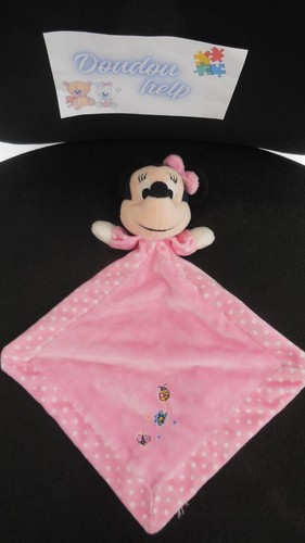 Doudou plat minnie rose - plat,
