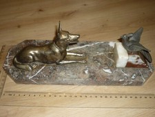 socle art déco marbre chien