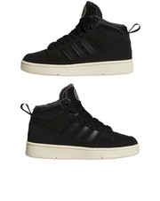  Chaussures sportif Sneakers Garçons Adidas Rapid Court Mid J Winter Noir Blanc