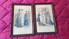 2 cadres gravures de mode -