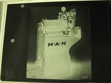 Lot 36 Anciennes Plaques Négatives en Verres : MAN Moteur Diesel / Allemagne