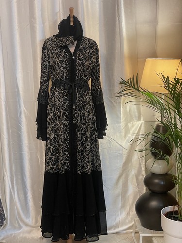 Longue robe abaya imprimée - longue,