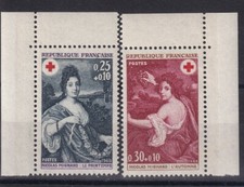 France année 1968 N° 1580** N° 1581 **  bdf Croix-Rouge réf 8970