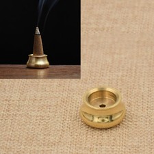 10x Ancienne plaque cône encensoir tour laiton brûleur encens bol support temple puja