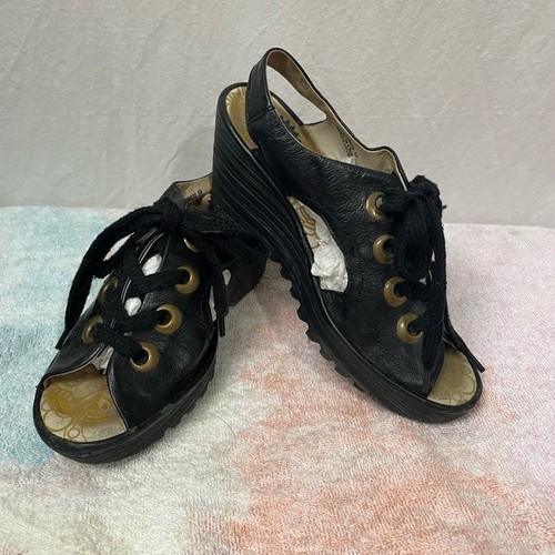 Fly london lace low - lace, wedge